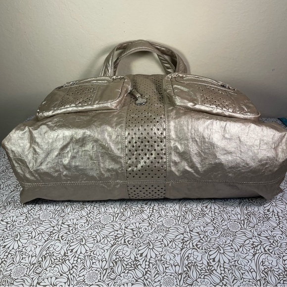 Kipling Large Duffle Bag Nylon Travel Gym Weekender tons of pockets - Picture 7 of 13